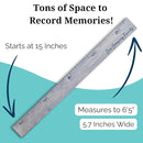 Boho Growth Chart for Wall - Height Board Growth Chart Wooden Growth Chart for Wall Kids Measuring Chart for Wall Height Chart Growth Chart for Kids (Our Growing Family, Gray) by TinyTreasures Baby Boutique