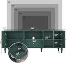 ARTPOWER 67'' Mid-Century Modern TV Stand with Storage Drawer and Doors, Long TV Stand with Adjustable Shelves for 75 Inch TV for Living Room, Bedroom, Green by CozyNest Decor