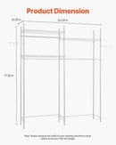 VEVOR Over The Washer and Dryer Storage Shelf, 4 Tier Laundry Room Drying Rack with Hanger Rod and Hooks, Adjustable Over Washer and Dryer Shelves, Laundry Room Shelf Storage Space Saver, White by CozyNest Decor