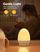 JolyWell Baby Night Light for Kid, Portable Egg Nightlight with Stable Charging Pad, Touch Nursery Night Lamp for Breastfeeding, Toddler Night Light for Bedroom, Timer Setting, ABS+PC, White-2 by TinyTreasures Baby Boutique