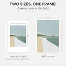 Homeforia 8x12 Picture Frame White, High End Oak 8 x 12 Wood Frames with Mat 6 by 8 Print, 8by12 Wooden Frame Matted to 6x8 inch Photo, 12x8 Wall or Tabletop Frames, Tempered Glass, Wall Kit, Set of 1 by CozyNest Decor