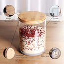 Large Glass Food Storage Container, 100 FL OZ (3000ml) Glass Food Canister with Airtight Bamboo Lids for Your Pantry, BPA-Free Cereal Dispenser Jars for Spaghetti Pasta, Powder, Tea, Coffee by CozyNest Decor