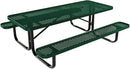 Coated Outdoor Furniture Heavy-Duty Portable Outdoor Kids Table, Punched Steel Kids Picnic Table, Commercial-Grade Picnic Table, Made in America (6ft Rectangular, Childrens, Textured Green) by GreenHaven Gardens