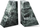 Marble Bookends for Heavy Books, Decorative Bookends for Shelves, Green Stone Book Ends, Heavy-Duty Book Ends for Hardback Book & Cookbooks, Unique Book Stopper & Holder, Set of 2 by CozyNest Decor