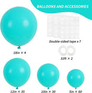RUBFAC 129pcs Teal Blue Balloons Different Sizes 18 12 10 5 Inch Latex Turquoise Teal Balloon Garland Arch for Party Decoration Birthday Wedding Engagements Anniversary Baby Shower Party Supplies by TinyTreasures Baby Boutique