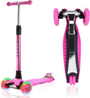 3 Wheel Scooter for Kids Ages 6-12,Kids Scooter with Light Up Wheels, Sturdy Deck Design, and 4 Height Adjustable Suitable for Kid Ages 3-12 by TinyTreasures Baby Boutique
