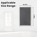 Magic Tape Stick On Curtains Window Shades Pull Down Blackout Window Cover Blackout Curtains for Bedroom No Drillng Self Adhesive Curtains No Rod Small Curtain, 47" W X 79" L, Grey, 1 Panel by TinyTreasures Baby Boutique