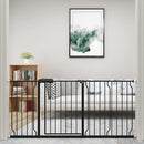 WAOWAO Baby Gate 38.58-43.31" Extra Wide Pressure Mounted Walk Through Swing Auto Close Safety Black Metal Toddler Kids Child Dog Pet Puppy for Stairs,Doorways,Kitchen by TinyTreasures Baby Boutique