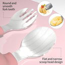 Deejoy Toddler Utensils - Stainless Steel Spoons and Forks, Kids Silverware Set with Travel Case (Pink) by TinyTreasures Baby Boutique