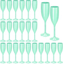 XUWAIDSGN Acrylic Champagne Flutes Toasting Glasses Unbreakable Mimosa Bar Reusable Wine Glasses Vintage Champagne Flutes Stemmed Drinking Cups 5.4 OZ for Christmas Birthday (24, Mint Green) by CozyNest Decor