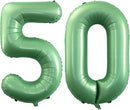GOER Number 50 Balloons for 50th Birthday Party Decorations,42 Inch Jumbo Foil Helium Balloons for 50th Anniversary (Sage Green) by TinyTreasures Baby Boutique