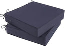 Outdoor Chair Cushions Set of 2 for Patio Furniture 24x24x4 Inch Waterproof Patio Chair Cushion 3 Year Color Fastness Square Elastic Foam Garden Sofa Couch Pads with Ties and Handle,Grey by GreenHaven Gardens