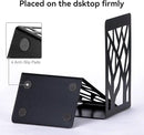 Metal Bookends Black 6 Pair - Heavy Duty Book Stoppers for Shelves - Decorative Book Ends by CozyNest Decor