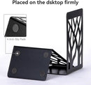 Decorative Metal Bookends Black Set of 4 by CozyNest Decor