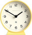 NEWGATE® M Mantel Echo Desk Clock | Modern Round Design | Yellow | Easy to Read Numbers | Contemporary Style for Desk, Table, Shelf or Bedside by CozyNest Decor