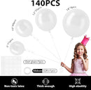 140pcs Balloon Arch Kit, White Balloons of Different Sizes Pack of 18 12 10 5 Inch Party Balloon Kit for Birthday Party or Balloon Arch as Graduation Wedding Baby Shower Anniversary Party Decorations by TinyTreasures Baby Boutique
