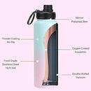DRINCO Stainless Steel Water Bottle Spout Lid Vacuum Insulated Double Wall Water Bottle Wide Mouth (40oz 32oz 22oz 18oz 14oz) Leak Proof Keeps Cold or Hot (40 oz, 40oz Macaron) by CozyNest Decor