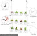 3-Tier Clear Hanging Window Plant Shelves 16In, Height Adjustable Acrylic , Indoor Windows Wall Hanging Plant Stand Flower Display, Flower Pot Organizer Storage for Grow Herbs, Microgreens, Succulents by GreenHaven Gardens