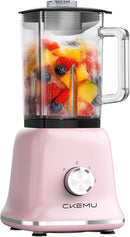 Professional Blender For Smoothies, 58 Oz Glass Jar, Glass Blender Including Puree & Crush Ice Functions, 750 Watts, B02 (Macaroon Pink) by TinyTreasures Baby Boutique