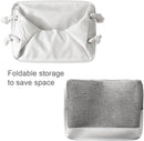 TheWarmHome Organization and Storage Basket for Organizing - 3 Pack 16x12x12 inch Cube Storage Bin Fabric Storage Cubes for Organizer Cloth Gift Toy Closet (White & Grey) by TinyTreasures Baby Boutique