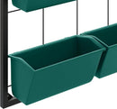Outsunny 3-Tier Wall Planter with 6 Pots for Indoor and Outdoor Use, Hanging Plant Holder, Self Draining Wall Mounted Planter for Vegetables, Flowers, Herbs, Green by CozyNest Decor