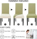 JQinHome Sage Green Chair Covers for Dining Room Set of 2, High Stretch Removable Washable Parsons Chair Slipcover for Home Party Hotel Wedding Ceremony (2PCS,Sage Green) by CozyNest Decor
