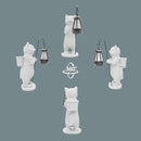 Solar Powered Garden Resin Statue Lights, 10 Inch Waterproof Outdoor Animal Cute Cat Figurine Lights, Suitable for Patios, Balconies, Lawns, Courtyards, Etc (Basket) by GreenHaven Gardens