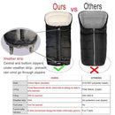Weather Proof Oudtoor Walking Universal Stroller Bunting Bag with Reflective Strips,Multi-Zippers,Central and Feet Area Opens,Easy for Baby in&Out&Temperature Regulation Footmuff for Stroller,Black by TinyTreasures Baby Boutique
