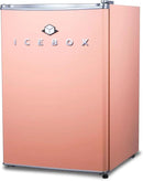 IBCR25BLS Compact, Energy Star Certified Small, Single Door Mini Fridge with Freezer Refrigerator, Large (2.5 cu ft), Blush Red by CozyNest Decor
