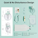 TSRETE Double Wearable Breast Pump, Electric Hands-Free Breast Pumps with 2 Modes, 9 Levels, LCD Display, Memory Function Rechargeable with Massage and Pumping Mode 24mm Flange-Green by TinyTreasures Baby Boutique