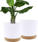QCQHDU 12 inch Plant Pot, 2 Pack Planters for Indoor Plants with Drainage Holes & Saucer, Outdoor Flower Pots Home Garden Modern Decor by GreenHaven Gardens