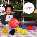 Edushape Original Sensory Ball - 7" Transparent Red Baby Ball for Gross Motor Skills Development (6 Months & Up) by TinyTreasures Baby Boutique