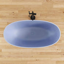 [61X29.5-Inch] Nuvia Freestanding Modern Oval Stone Resin Soaking Tub With Overflow Drain (SAK40125)