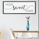 SRSZHIYUE Home Sweet Home Sign 32"x12" for Farmhouse Rustic Large Family Living Room Over Couch Modern Horizontal Wall Decor, Wood Framed Plaques Art Decorative (Black) by CozyNest Decor