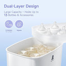 Snow Bear Baby Bottle Sterilizer and Dryer with Touchscreen, 6-in-1 Steam Bottle Sterilizer for Baby Bottles Pacifier, Breast Pump Part, 13 Bottles Extra-Large Capacity for Fast Drying Baby Essential by TinyTreasures Baby Boutique
