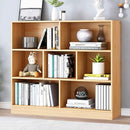 IOTXY Open Shelf Low Bookcase - Wooden 3-Tier Floor Standing Display Cabinet Organizer with Base, 7 Cubes Short Horizontal Bookshelf in Pear Yellow by CozyNest Decor