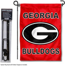College Flags & Banners Co. Georgia Bulldogs Garden Flag with Pole Stand Holder by GreenHaven Gardens