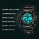 Kids Watch,Boys Watch for 3-15 Year Old Boys,Digital Sport Outdoor Multifunctional Chronograph LED 50 M Waterproof Alarm Calendar Analog Watch for Children with Silicone Band,Kids Gift by TinyTreasures Baby Boutique