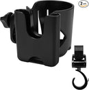 Accmor Universal Cup Holder with Hook, Stroller Cup Holder with Phone Holder, 360° Rotatable Large Caliber Designed Bottle Holder for Stroller, Bike, Wheelchair, Walker, Scooter by TinyTreasures Baby Boutique
