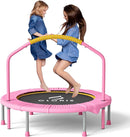 CLORIS 38in/48in Folding Trampoline - Max Load 220lbs / 450lbs Mini Trampoline Rebounder Trampoline for Adults with Adjustable Foam Handle, with safty Padded Cover Best Gift for Kids/Adult by TinyTreasures Baby Boutique