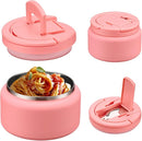 Soup Thermo for Hot Food Kids 13.5oz Lunch Containers with Buckle Lid Wide Mouth Hot Food Jar Vacuum Insulated Stainless Steel Bento Box Leakproof with Spoon(Pink) by TinyTreasures Baby Boutique