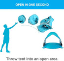 WolfWise UPF 50+ Easy Pop Up 3 Person Beach Tent Sport Umbrella Instant Sun Shelter Tent Sun Shade Canopy by TinyTreasures Baby Boutique