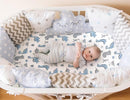 4 Pack Soft Baby Boy Sheets Dinosaur Star Cloud Soft Polyester Neutral Unisex Fitted Sheets Set for Baby Boys by TinyTreasures Baby Boutique