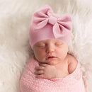 BQUBO Newborn Baby Hats Mittens Set Hospital Hat Beanie Infant Bow Hats Baby Gloves No Scratch Mittens for 0-6 Months by TinyTreasures Baby Boutique