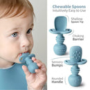 SAMiGO Silicone Baby Feeding Set, Baby Led Weaning Supplies, Suction Bowl Plate Bib Cup Self Feeding Spoons, Solid Food Eating Essentials, First Stage Utensils, 6+ Months by TinyTreasures Baby Boutique