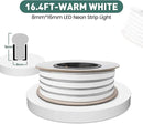 GZBtech Flexible LED Neon Rope Lights 16.4FT,AC 110-120V Waterproof Strip Light, 120LEDs/M Cuttable Connectable Neon Lighting for Indoor Outdoor Home Decor/Commercial Building Use-Warm White 5M by CozyNest Decor