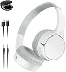 Belkin SoundForm Mini Kids Wireless Headphones w/Built-in Microphone, 30H of Playback Time, Fun Stickers, & Case - Over-Ear Headsets for Online Learning, School, iPhone, iPad, Galaxy, & More - White by TinyTreasures Baby Boutique