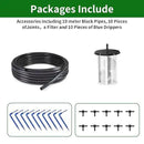 Solar Drip Irrigation Kit Accessories, 32.8FT Tubing, Drip Irrigation Extra Accessories Kit by GreenHaven Gardens