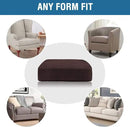 H.VERSAILTEX Velvet Stretch Couch Cushion Cover Plush Cushion Slipcover for Chair Loveseat Sofa Cushion Furniture Protector Seat Cushion Sofa Cover (3 Piece XL Sofa Cushion Covers, Brown)