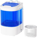Superday Mini Portable Washing Machine, Single Tub Compact Washing Machine with Spin Cycle, 6.6LBS Washing Capacity Small Electric Washer Machine for Home, Apartments, Outdoor, RV, Dormitory, Blue by CozyNest Decor